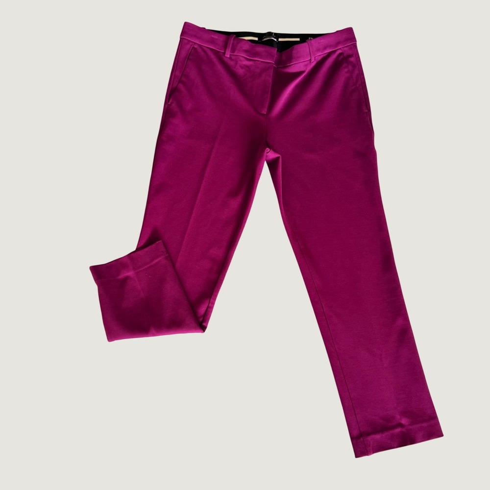 NWT Ann Taylor Womens Eva Fit Ankle Pants Magenta Purple Size 10 35431961